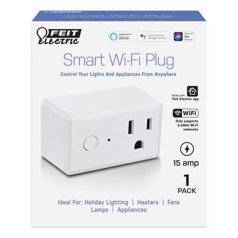 NEW Feit Electric Wifi Smart Plug works with Alexa Siri Google Assistant