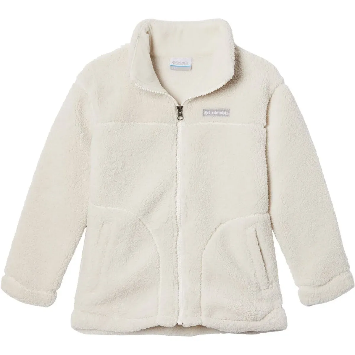 Columbia Girls' West Bend Full-Zip Fleece Jacket, XS, Chalk