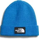 The North Face Kids' Box Logo Cuffed Beanie, TNF Medium Grey Heather