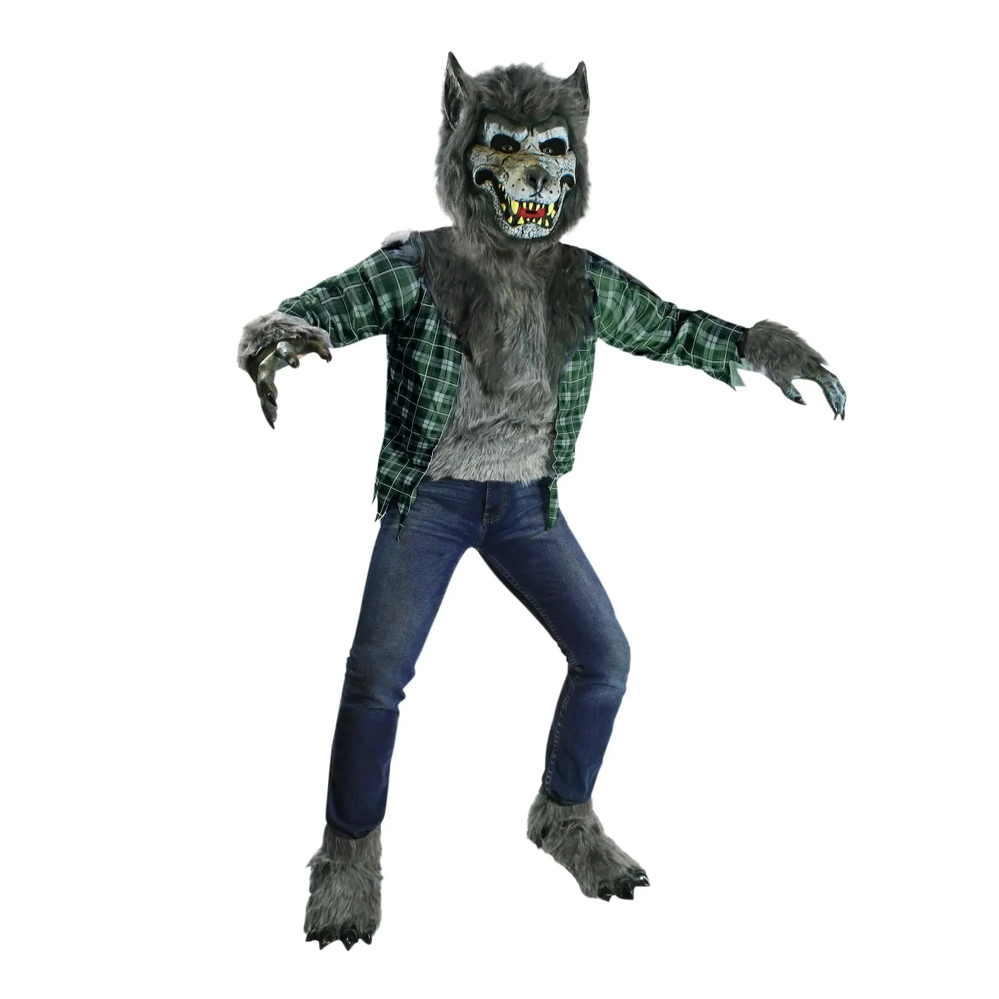 Spooktacular Creations Boy Howling Werewolf Costume with Mask, Halloween Costume for Kids, Wolf Costume Kids