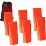 5.5 Tree Felling Wedges with Spikes for Safe Tree Cutting 6 PCS Orange