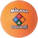 Mikasa 8-1/2 in Four Square Playground Ball, Neon Orange