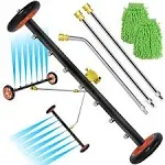 Undercarriage Pressure Washer 24&#039;&#039; 7 Nozzles 3 Extension Rods 2 in 1 4000 PSI