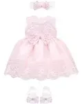 Taffy Baby Girl Christening Baptism Embroidered Dress Gown 6 Piece Deluxe Set