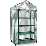 Ohuhu Mini Greenhouse for Indoor Outdoor, Small Plastic Plant Green House 4-Tier