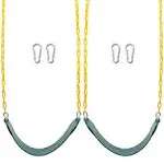 2pcs Swings Seats Heavy Duty With 66&#034; Chain Playground Swing Set Accessories Rep