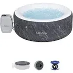 SaluSpa Boracay Airjet Round 2 to 4 Person Inflatable Spa with App Control, Gray