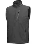 33,000ft Men's Windproof Lightweight Golf Vest Outerwear with Pockets, Softshell Sleeveless Jacket for Running Hiking Sports