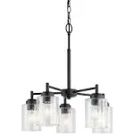 Kichler-Winslow 5 Light Chandelier Black-44030BK