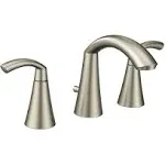 Moen Glyde Chrome Widespread 2-Handle WaterSense Bathroom Sink Faucet with Drain | T6173