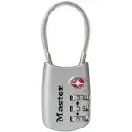 Master Lock 4688DSLV TSA Accepted Cable Luggage Lock, Silver