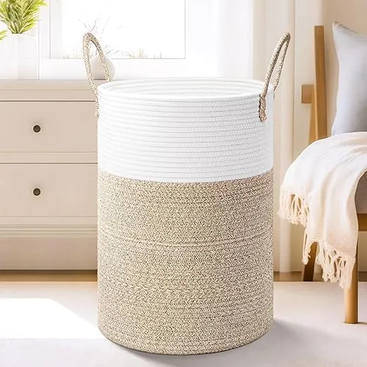 Artfeel Woven Cotton Rope Laundry Basket