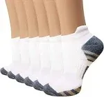 Copper Compression Socks Women and Men 6 Pairs - Circulation Arch Support Plantar Fasciitis Running Ankle Socks