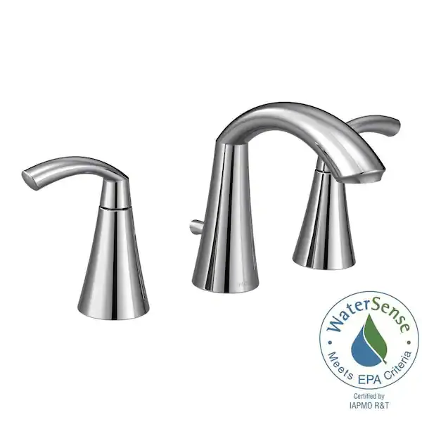 Glyde 8 in. Widespread 2-Handle High-Arc Bathroom Faucet in Chrome (Valve Not Included)