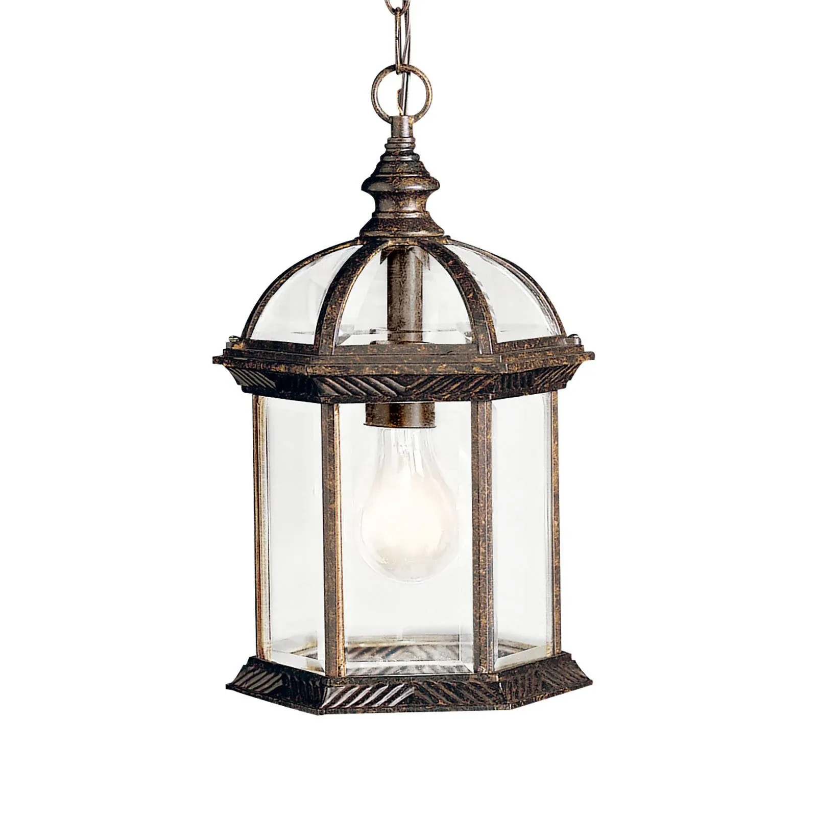 Kichler 9835TZ Barrie 1 Light 8 Inch Outdoor Hanging Pendant in Tannery Bronze