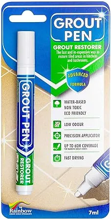 Grout Pen White Tile Paint Marker: Waterproof Tile Grout Paint Colorant White