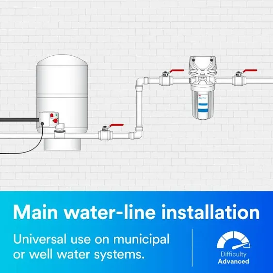 3M Aqua-Pure AP800 Series Whole House Filter Housing AP801T, 5639203, Large Diameter, Transparent Sump, 10 in.