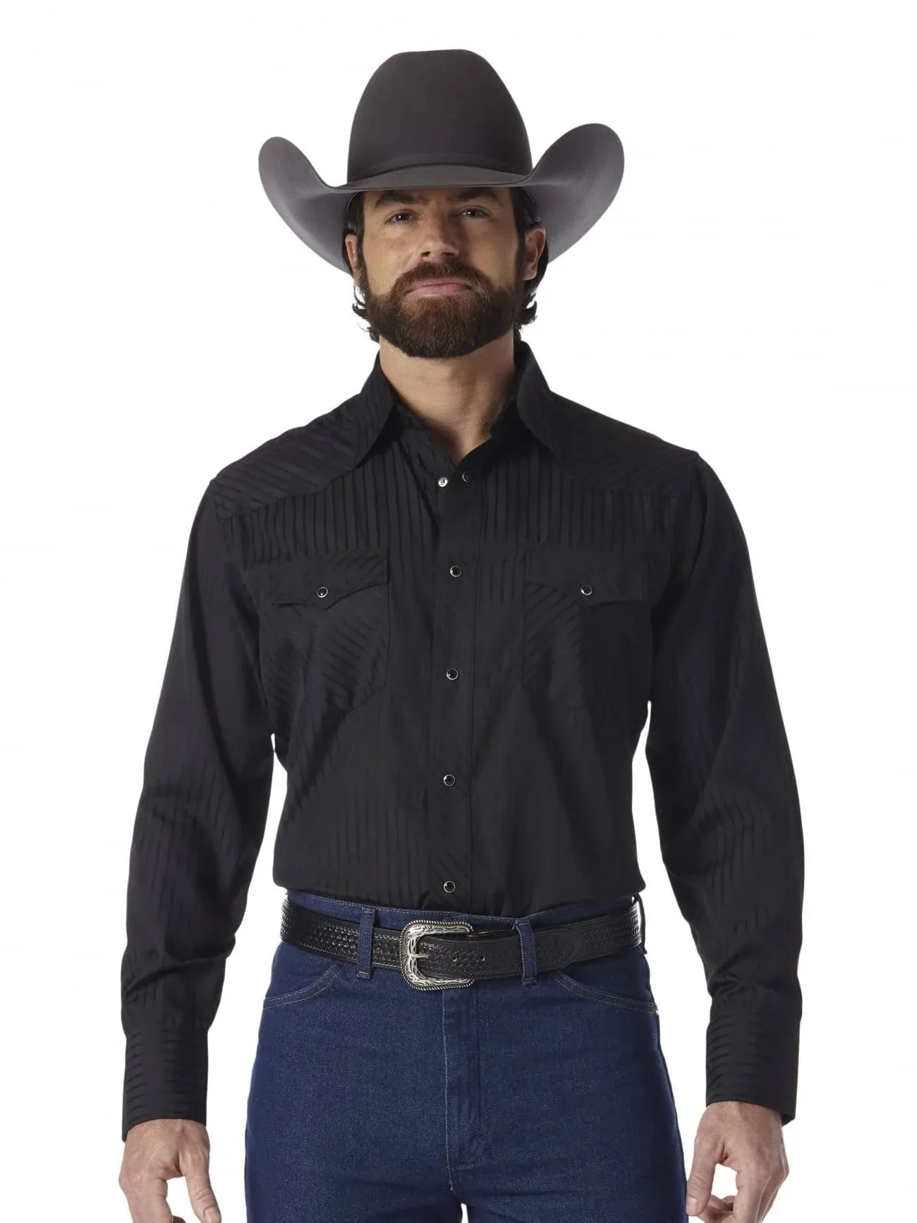 Wrangler Men's Sport Western Long Sleeve Snap Shirt