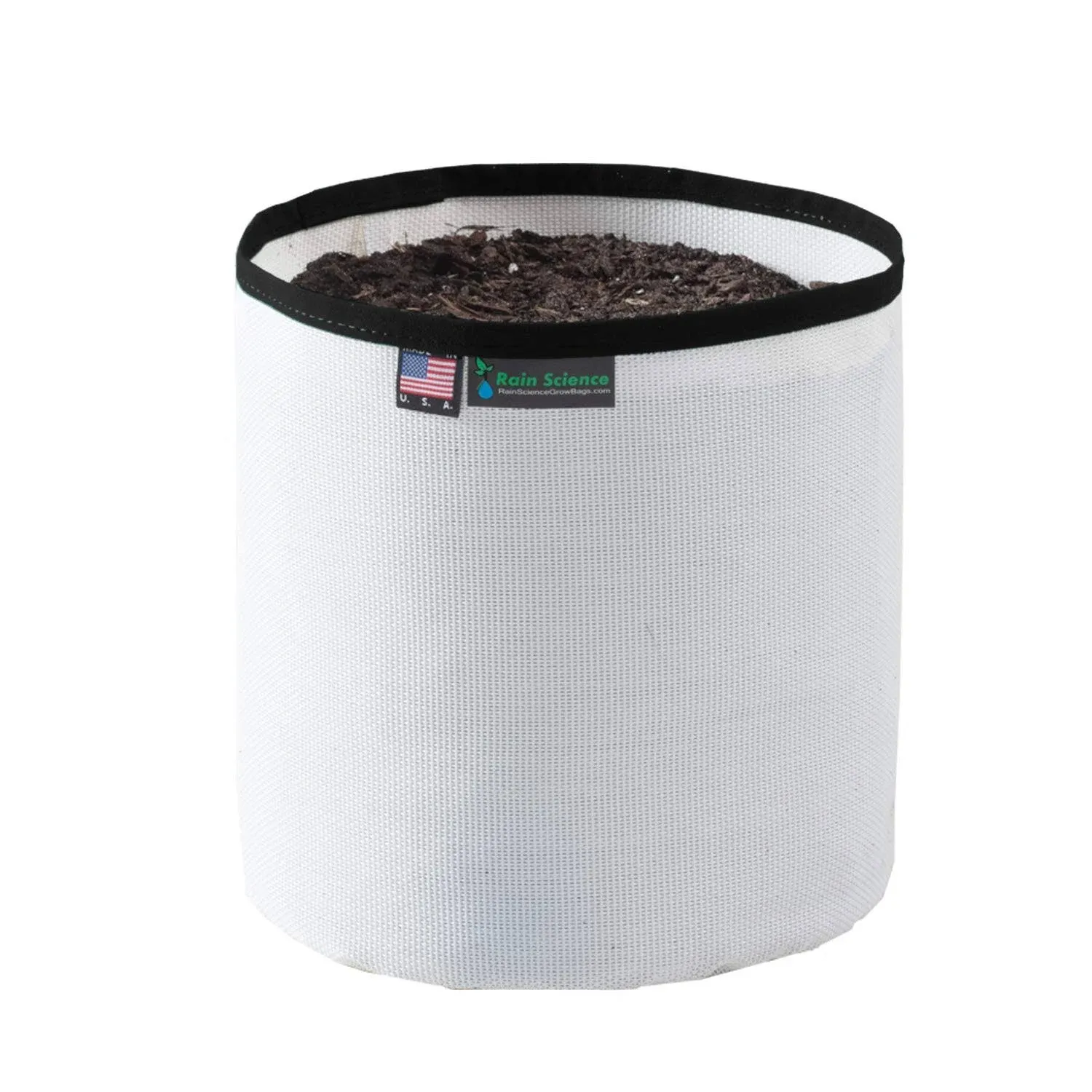 Rain Science Grow Bag, Air Pruning Mesh Fabric Plant Container (3 Gallon, Whiteblack)