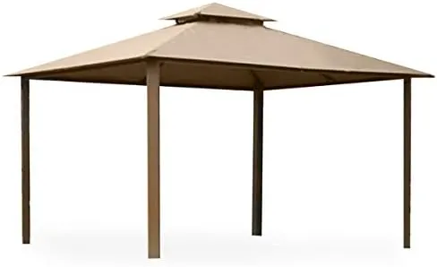 Garden Winds Replacement Canopy Top for Kingsbury Gaz584 Gazebo - Riplock 500, Beige