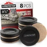 Felt Furniture Sliders for Hardwood Floors X-PROTECTOR 8 PCS 3 ½” - Furniture