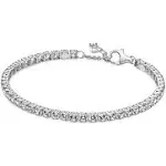 PANDORA Sparkling Tennis Bracelet - Sterling Silver & Cubic Zirconia Bracelet for Women Timeless Collection - Gift for Her - 20 cm, No Gift Box