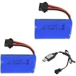 HYF 2 Pcs 6.4V 500mAh SM4P Plug Lithium Battery