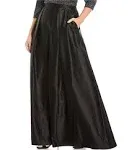 Alex Evenings Ball Gown Skirt Women&#039;s Plus Size 3X Black Long Satin Taffeta