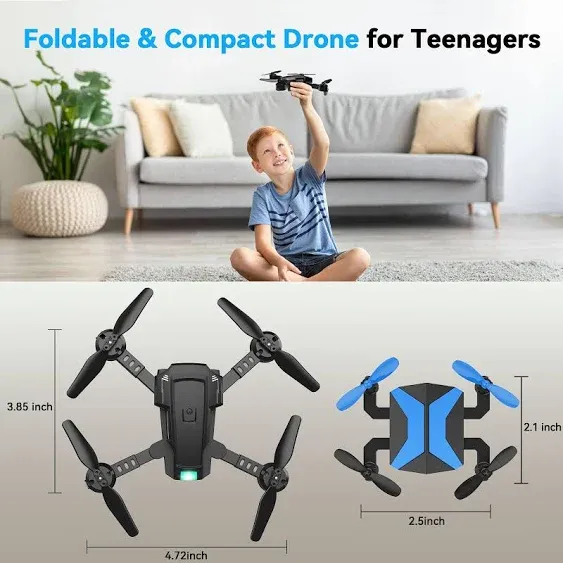 ATTOP Drone with Camera - 1080P HD FPV Camera Drone for Kids, One Key Start, Voice Control, Gestures Selfie, Foldable RC Quadcopter w/Altitude Hold, 3D Flips, 2 Batteries, Toy Gift for Boys Girls