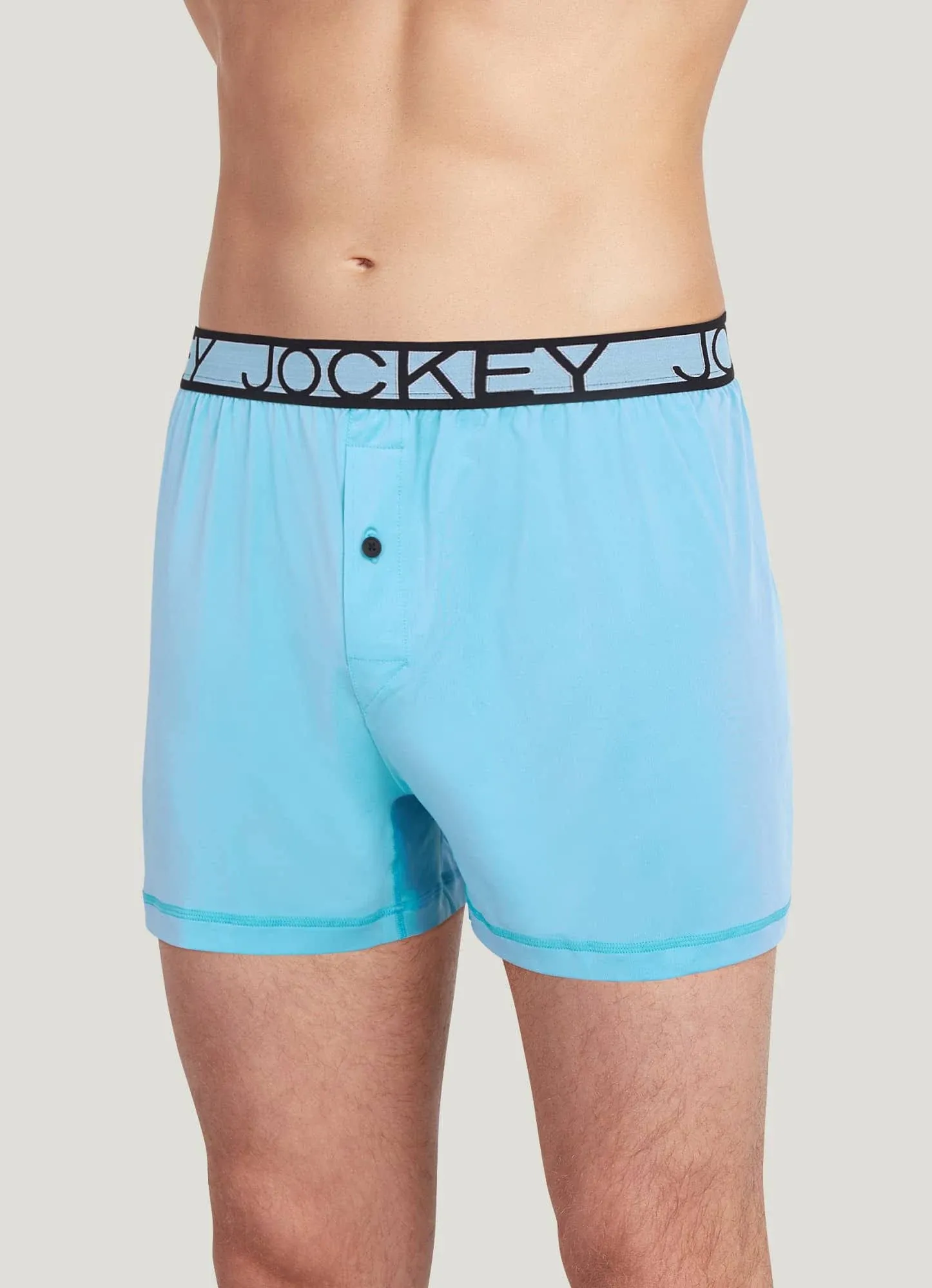 Jockey Men's Active Microfiber 4.5" Boxer 2XL Placid Palm Flare