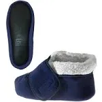 Silverts Sv10160 Deep and Wide Diabetic Bootie Slipper Women/Men-Navy-Large