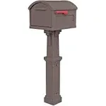 Gibraltar - GHC40M01 - Grand Haven Classic Plastic Post Mount Mocha Mailbox