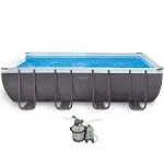 Intex 18' x 9' x 52" Ultra Frame Rectangular Above Ground Pool Set with Floats