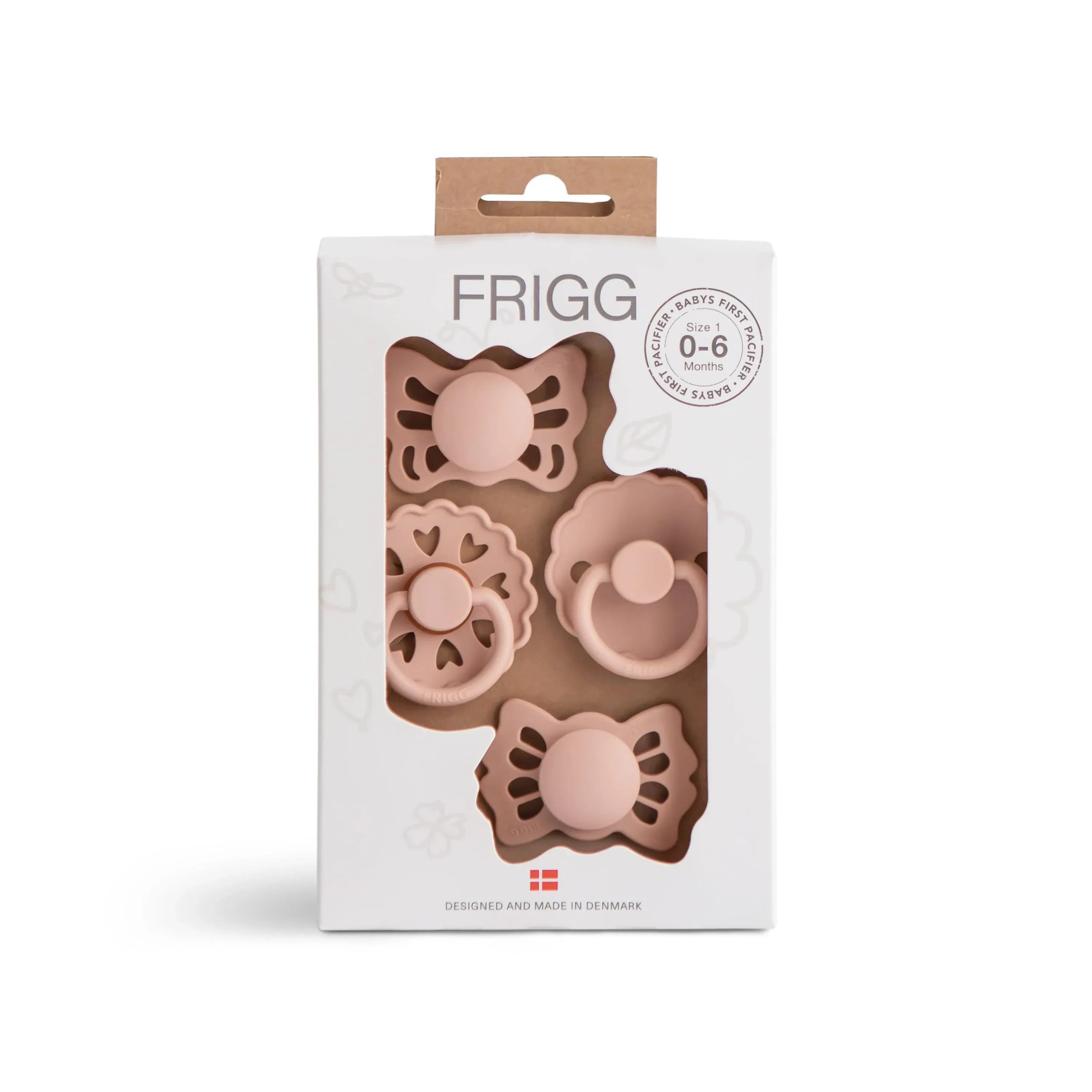 FRIGG Baby's First Pacifier - Moonlight Sailing (Cream) 4-Pack