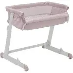 Delta Bedside Bassinet Sleeper in Grey Stripes