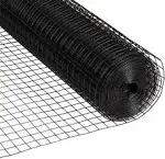 Black Vinyl Coated Welded Wire Mesh - 16 Gauge - 2ft x 50ft