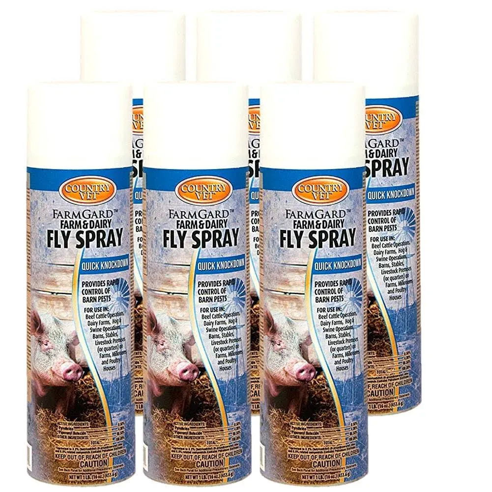 County Vet Farmgard Fam and Dairy Fly Spray 349316cvb (6 Pack) Provides Rapid Control of Barn Pests