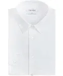 Calvin Klein Men's Slim Fit Non Iron Dress Shirt White Size 14.5x32x33