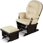 Topbuy Ergonomic Rocking Chair Baby Nursery Chair Glider With Ottoman