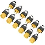 Extension Cord Electrical Wire Repair End 15 Amp, 125 Volt | 6 Sets Male Female 3-Prong Grounding Replacement Connectors Set | Safety-Rated Connection | Triple-Drive Screws for Easy Installation.