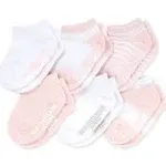 Burt's Bees Baby 6 Pack Organic Cotton Ankle Socks - Blossom 3-12m