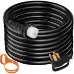 VEVOR 15ft Generator Power Cord 50-Amp 125/250-Volt 14-50P to CS6364 Locking Connector