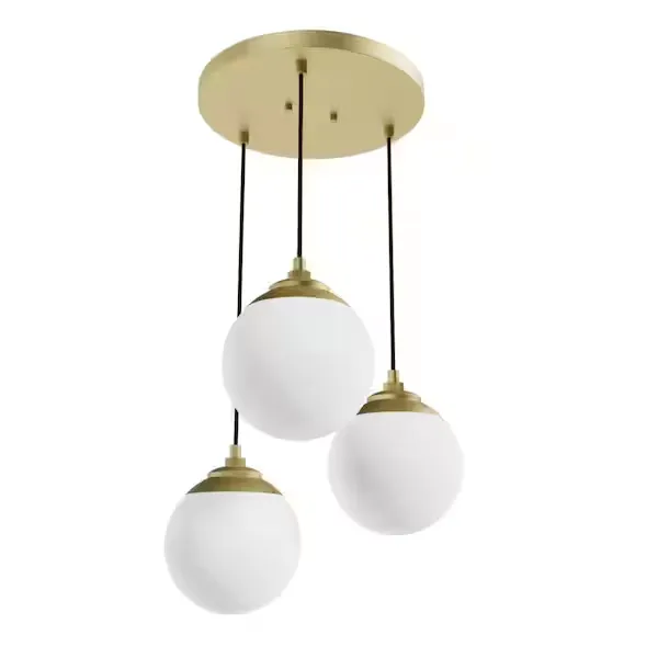 Hunter Hepburn Cluster Pendant, 3-Light, Painted Modern Brass 19514