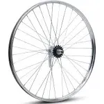 BBR Tuning Heavy Duty 12 Gauge 26Inch x 1.25 Inch Rear Bike Rim - Bicycle Wheel - Mountain Bicicleta - Coaster Brake - Silver