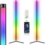 2PCS RGB Corner Floor Lamp, 64.5&#034; RGB Color Changing Mood Light Bluetooth APP...