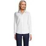 Lands' End Women's Wrinkle Free No Iron Button Front Shirt