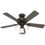 Hunter 44 inch Swanson New Bronze Ceiling Fan with LED Light Kit and Pull Chain 52781