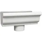 amerimax 27080 gutter end with drop, 5in l,3 in w, aluminum white