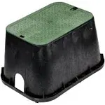 NDS 21 in. W X 12-1/4 in. H Rectangular Valve Box with Overlapping Cover Black/Green