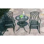 Nuu Garden 3 Piece Cast Aluminum Patio Bistro Set